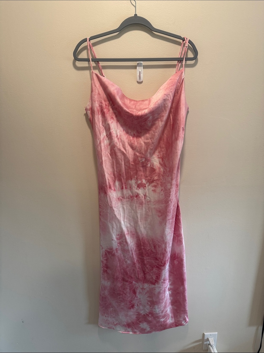 Ariella Pink Tie-Dye Maxi Slip Dress